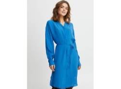 fransa Blusenkleid Damen Viskose V-Ausschnitt, blau von Fransa