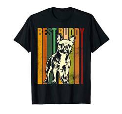 French Bulldog Vintage Frenchie Best Buddy T-Shirt von Französische Bulldogge Bekleidung