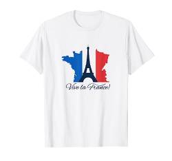 Frankreich Flagge Land France Franzose Paris Französisch T-Shirt von Französische Fahne Wappen Französin France Europa