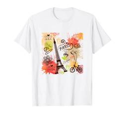 Paris Eiffelturm Frankreich Franzose Französisch Souvenir T-Shirt von Französische Fahne Wappen Französin France Europa