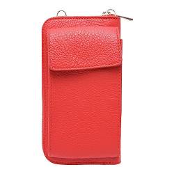 FrasiBags Geldbörse und Handy aus Leder, hergestellt in Italien, rot, 10x19.5x5cm von FrasiBags
