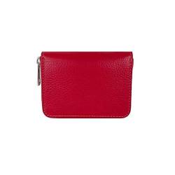 FrasiBags Kleine Geldbörse aus echtem Leder, hergestellt in Italien, rot, 13.5x10.5x3 cm von FrasiBags