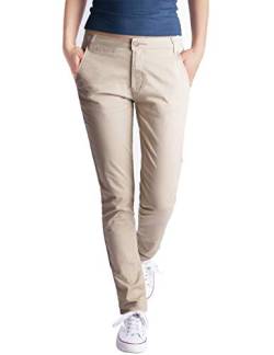 Fraternel Chino Damenhose Stoffhose normal Waist Beige L von Fraternel