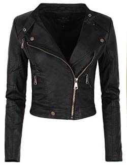 Fraternel Damen Jacke Bikerjacke Kunstlederjacke Schwarz L / 40 von Fraternel