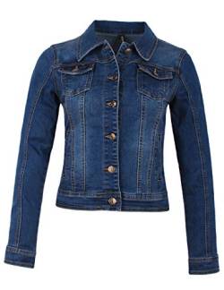 Fraternel Damen Jacke Jeansjacke Denim Jacket talliert Stretch Blau 3XL / 46 von Fraternel