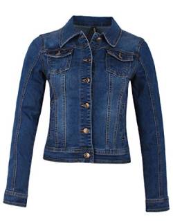 Fraternel Damen Jacke Jeansjacke Denim Jacket talliert Stretch Blau XXL / 44 von Fraternel