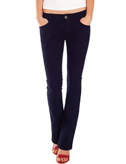 Fraternel Damen Jeans Hose Bootcut normal Waist Stretch Blau (ohne Naht) S von Fraternel