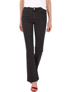 Fraternel Damen Jeans Hose Bootcut normal Waist Stretch Schwarz XS von Fraternel