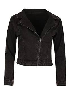 Fraternel Damen Jeansjacke Denim talliert Stretch Schwarz XL von Fraternel