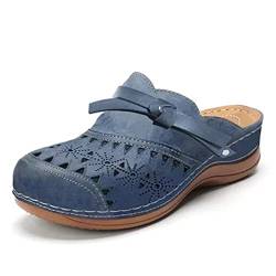 Frdun Damen Freizeitschuhe, Frauen Orthopädische Hohle Geschnitzte Wandersandalen Slip-on Schuhe für Outdoor-Reiseeinkäufe von Frdun