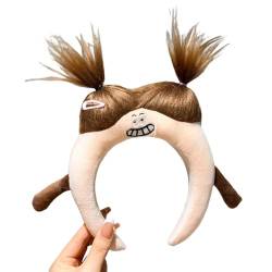Frdun Lustiges Plüsch-Stirnband, Hässliches Puppen-Stirnband, modisches Make-Up-Haarband für Erwachsene, Frauen, Teenager, Mädchen von Frdun