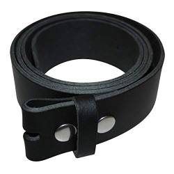 Freak Scene® 4cm breiter Ledergürtel für Gürtelschnallen, Farbe-Länge: schwarz-105 von Freak Scene