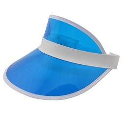 Freak Scene Retro Schildkappe - Sun Visor Cap - 80s Poker Visier Mütze - Farbe: blau-weiß von Freak Scene