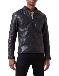 Freaky Nation Herren In Focus-FN Lederjacke, Black, 3XL von Freaky Nation