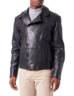 Freaky Nation Herren New Ace-FN Lederjacke, Black, M von Freaky Nation