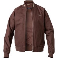 Fred Perry Herren Blouson braun Baumwolle unifarben von Fred Perry