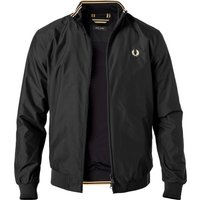 Fred Perry Herren Blouson schwarz Mikrofaser unifarben von Fred Perry