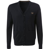 Fred Perry Herren Cardigan blau Wolle unifarben von Fred Perry