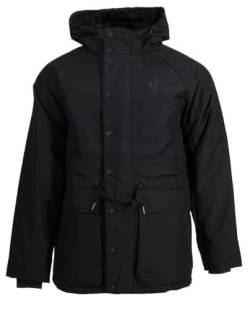 Fred Perry Herren Kapuzenjacke J2574 (DE/NL/SE/PL, Alphanumerisch, XXL, Regular, Regular, Schwarz) von Fred Perry