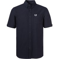 Fred Perry Herren Kurzarmhemd blau Baumwolle von Fred Perry