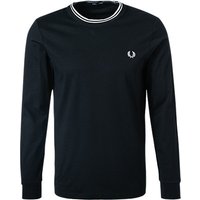 Fred Perry Herren Longsleeve schwarz Baumwolle von Fred Perry