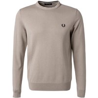 Fred Perry Herren Pullover grau Wolle unifarben von Fred Perry