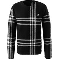 Fred Perry Herren Pullover schwarz Wolle Gemustert von Fred Perry