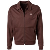 Fred Perry Herren Sweatjacke rot Baumwolle unifarben von Fred Perry