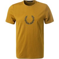 Fred Perry Herren T-Shirt braun Baumwolle von Fred Perry