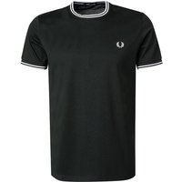 Fred Perry Herren T-Shirt grün Baumwolle von Fred Perry