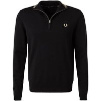 Fred Perry Herren Troyer schwarz Wolle unifarben von Fred Perry