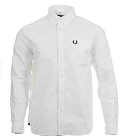 Fred Perry Langarm Hemd - M4686 (DE/NL/SE/PL, Alphanumerisch, M, Regular, Regular, Weiß) von Fred Perry