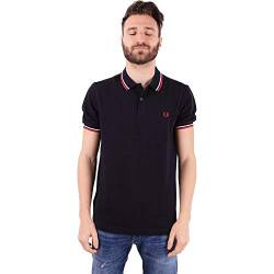Fred Perry Men's M3600-B43 Polo, Navy/White/Red, S von Fred Perry