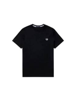 T-SHIRT UOMO FRED PERRY NERA CON LOGO BIANCO von Fred Perry