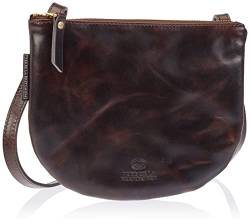 Fred de la Bretoniere Damen FRB0355 Crossbody shiny nappa, Dark Brown, Einheitsgröße EU von Fred de la Bretoniere