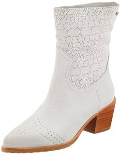 Fred de la Bretoniere Damen FRS1187 Western Ankle Boot Suede, Offwhite, 36 EU von Fred de la Bretoniere