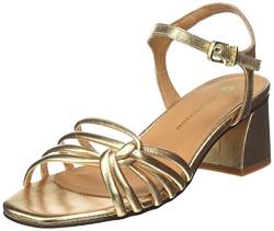 Fred de la Bretoniere Damen FRS1384 Sandalette metallic Leather Heeled Sandal, Gold, 40 EU von Fred de la Bretoniere