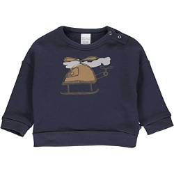 Fred's World by Green Cotton Baby Boys Helicopter Print Sweatshirt, Night Blue, 74 von Fred's World by Green Cotton
