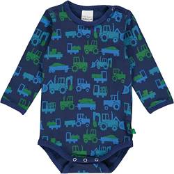 Fred's World by Green Cotton Baby Boys Tractor l/s Body Base Layer, Deep Blue/Happy Blue/Point Blue/Lime, 92 von Fred's World by Green Cotton