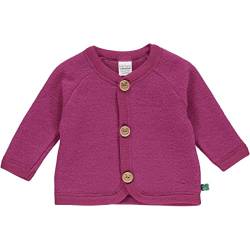 Fred's World by Green Cotton Baby Girls Wool Fleece Jacket, Plum, 56/62 von Fred's World by Green Cotton