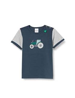 Fred's World by Green Cotton Baby-Jungen Farming Front T-Shirt, Blau (Midnight 019411006), (Herstellergröße: 68) von Fred's World by Green Cotton