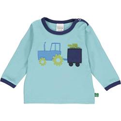 Fred's World by Green Cotton Baby - Jungen Tractor Applique L/S Baby T Shirt, Point Blue, 86 EU von Fred's World by Green Cotton