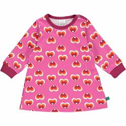 Fred's World by Green Cotton Baby - Mädchen Heart L/S Baby Casual Dress, Fuchsia/Mandarin/Lollipop/Plum, 68 EU von Fred's World by Green Cotton