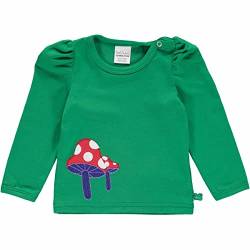 Fred's World by Green Cotton Baby - Mädchen Mushroom Applique L/S Baby T Shirt, Earth Green, 98 EU von Fred's World by Green Cotton