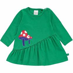 Fred's World by Green Cotton Baby - Mädchen Mushroom L/S Baby Casual Dress, Earth Green, 62 EU von Fred's World by Green Cotton