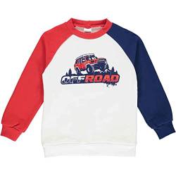 Fred's World by Green Cotton Jungen Offroad Raglan Sweatshirt Pullover Sweater, Weiß, 140 EU von Fred's World by Green Cotton