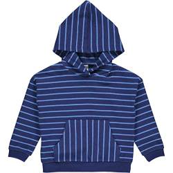 Fred's World by Green Cotton Jungen Streep Pocket Hoodie Hooded Sweatshirt, Deep Blue/Happy Blue, 110 EU von Fred's World by Green Cotton