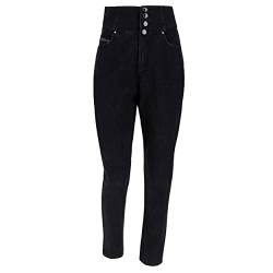FREDDY - Black Skinny Jeans mit super hoher Taille, Schwarze Jeans-Naht in Ton, XS von Freddy
