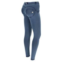 FREDDY - WR.up® 7/8 Superskinny Push Up Jeggings, Clear Jeans-gelbe Nähte, S von Freddy