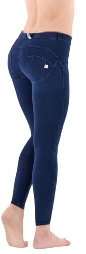 Freddy - Jeggings Push Up WR.up® Superskinny Jersey-Denim Organisch, Dunkel, Large, Denim (as3, Alpha, x_l, Regular, Regular, Dunkle Jeans-nähte auf Ton) von Freddy